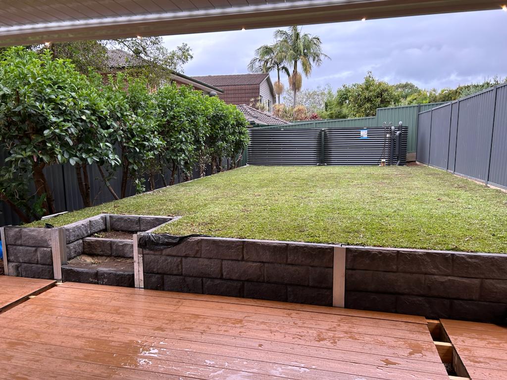 Ryde Sleeper Wall, Turf, and Edging